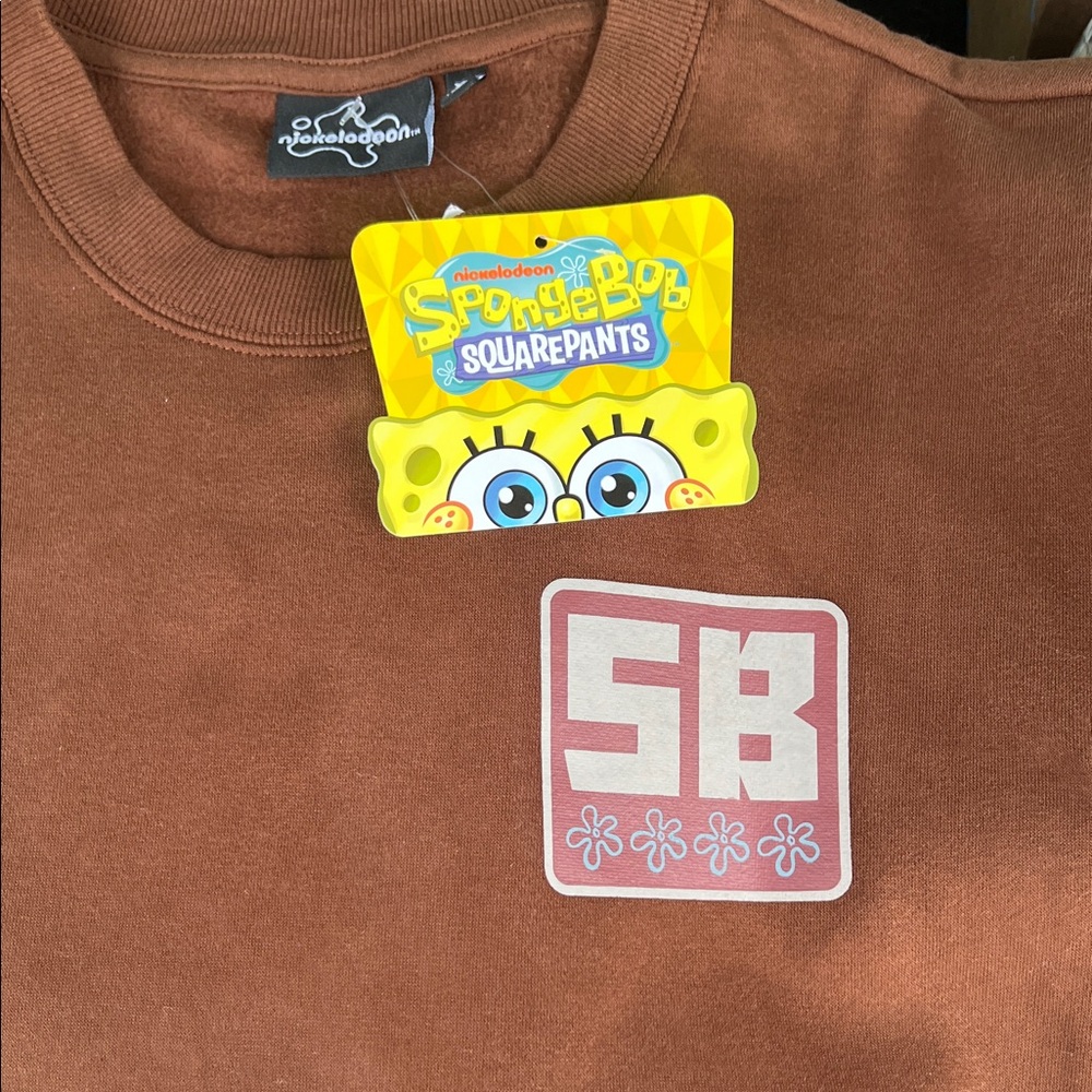 Official Nickelodeon SpongeBob SquarePants Men’s Brown Sweatshirt